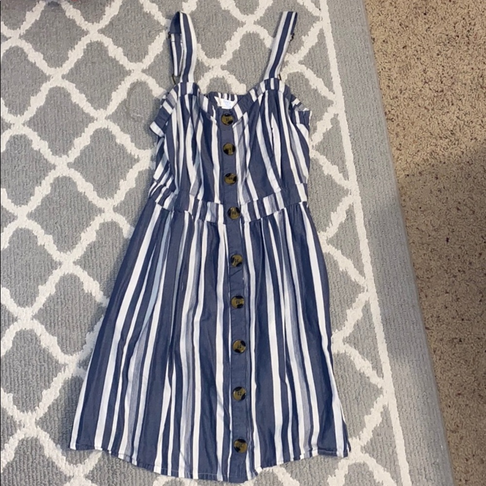 Striped dress with adjustable straps